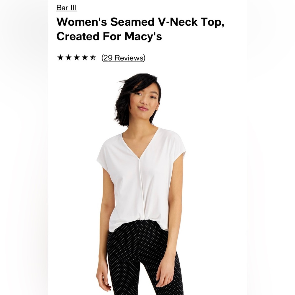 bar III white top NWT